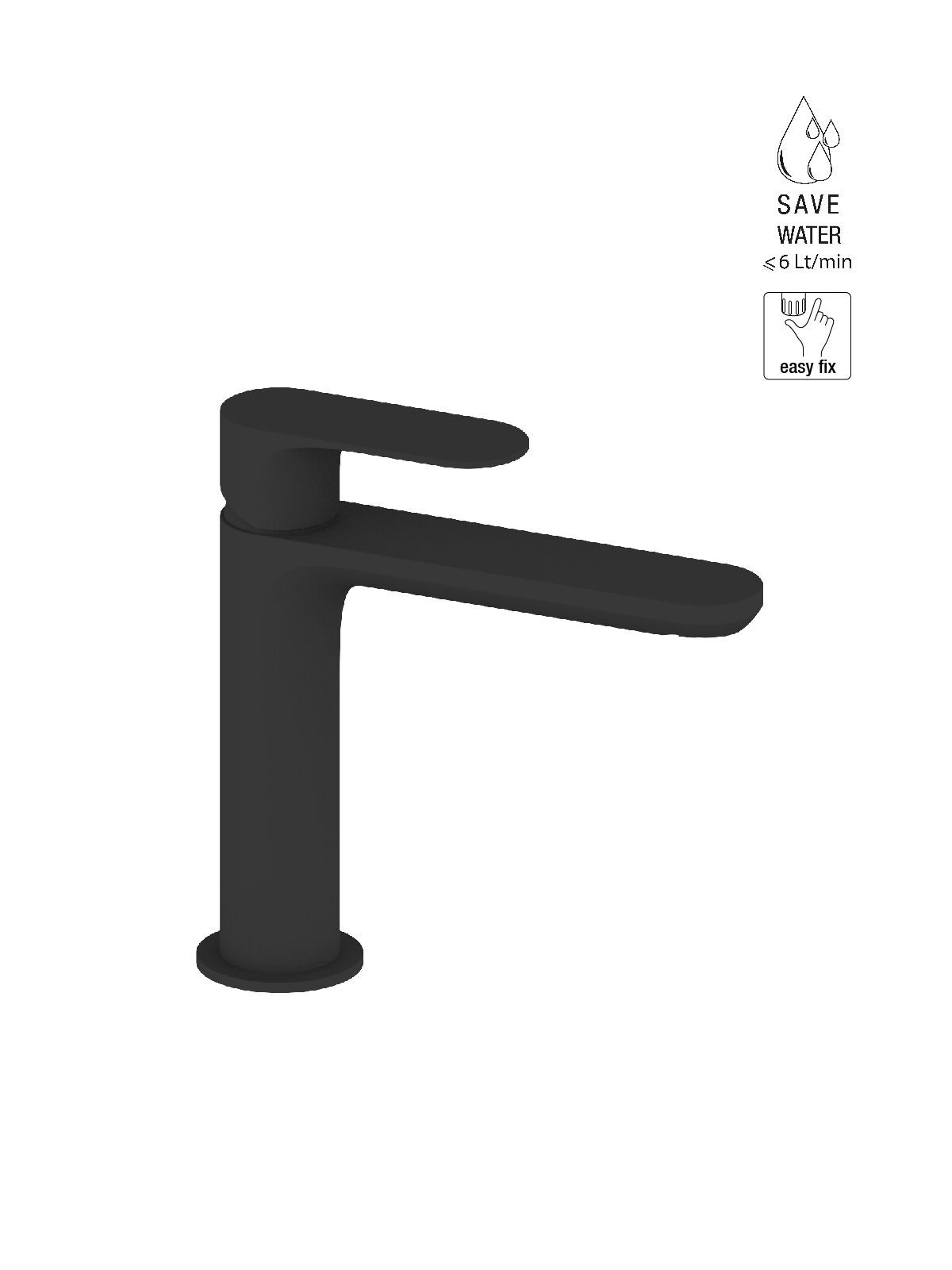 Однорычажный смеситель для раковины с ограничителем расхода Rubinetterie Frattini Lea ARCH-00076470 - Вид №16