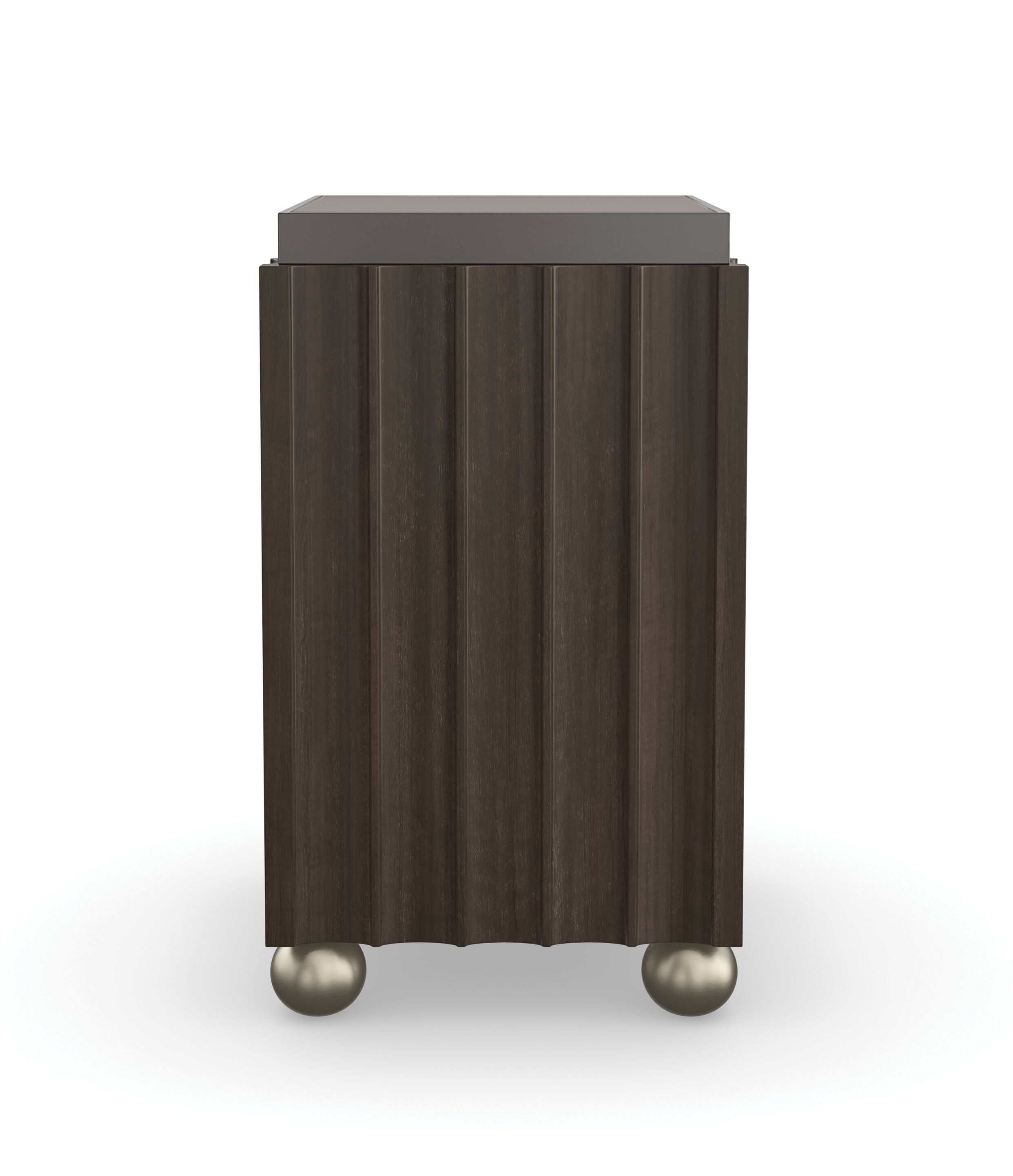 Высокий квадратный стеклянный журнальный столик с колесами Caracole NEXT TO YOU ARCH-00051134 - Вид №1