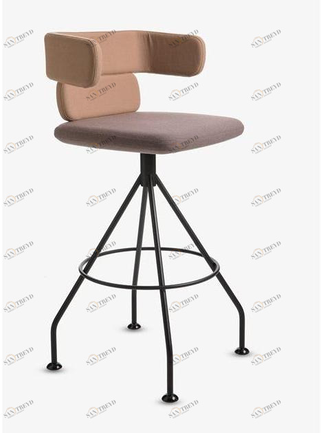 Luxy Тканевый поворотный табурет со спинкой Cluster Cl11