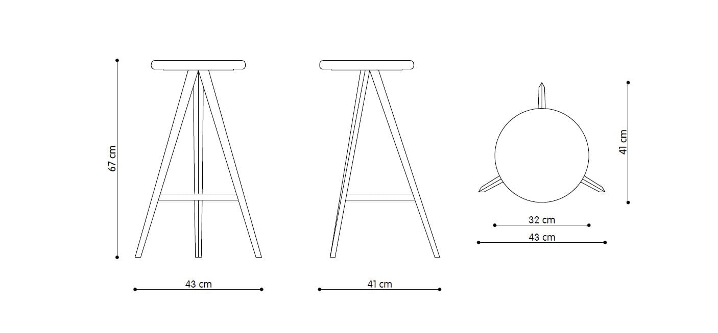 Деревянный барный стул с подставкой для ног TrabA' TrabA ' - Limited Edition ARCH-00038279 - Вид №5