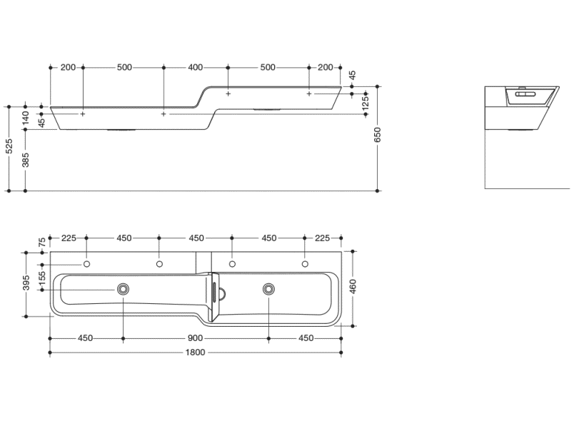 950.12.308 Несколько умывальников с градуированной высотой HEWI Waschtische  - Вид №4