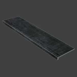 Граните Вуд Эго ступень черный лаппатированная 1200x320