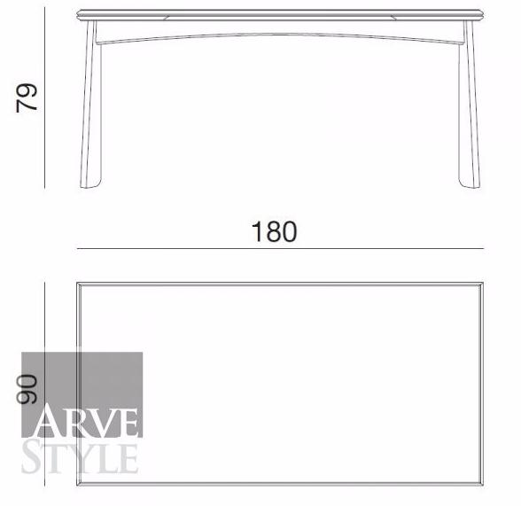 Arvestyle Прямоугольный стол из массива дерева Naima Sl-0555-k - Вид №1