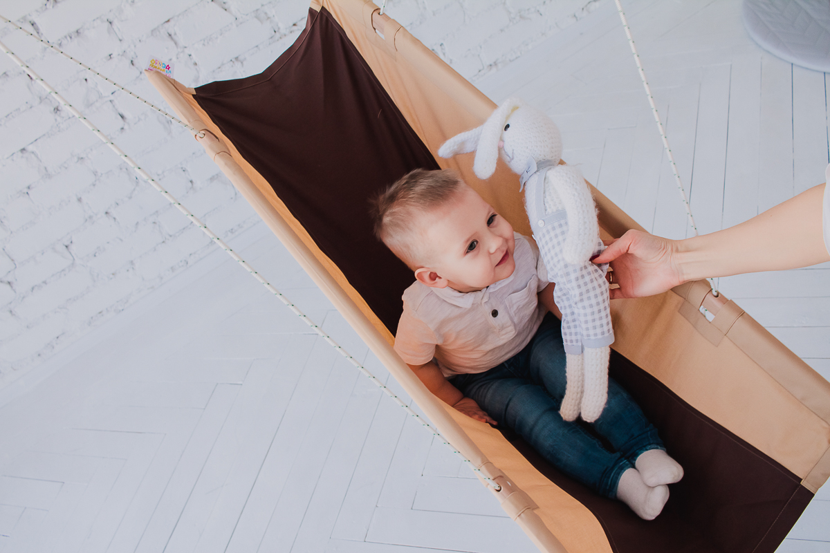 Гамак детский эргономичный желто-зеленый ПОКАЧАЙКА  326719 Желтый;зеленый Santreyd  - Вид №2