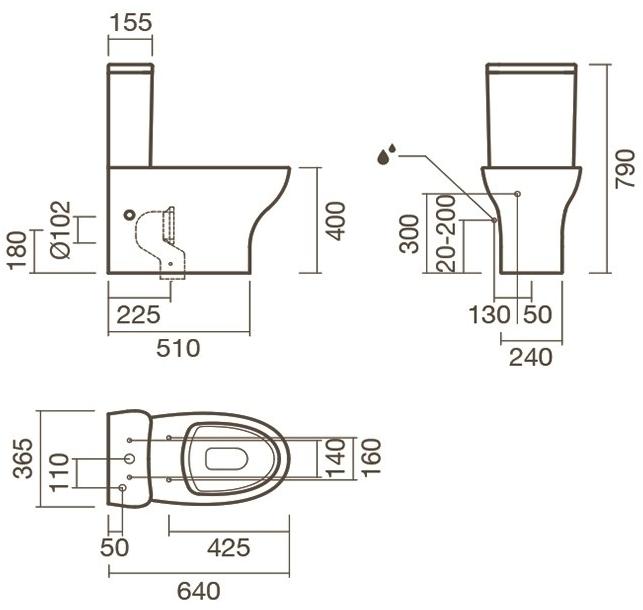 NC777661aosta Компакт унитаз с бачком Белый Paini  Италия;Португалия  - Вид №3