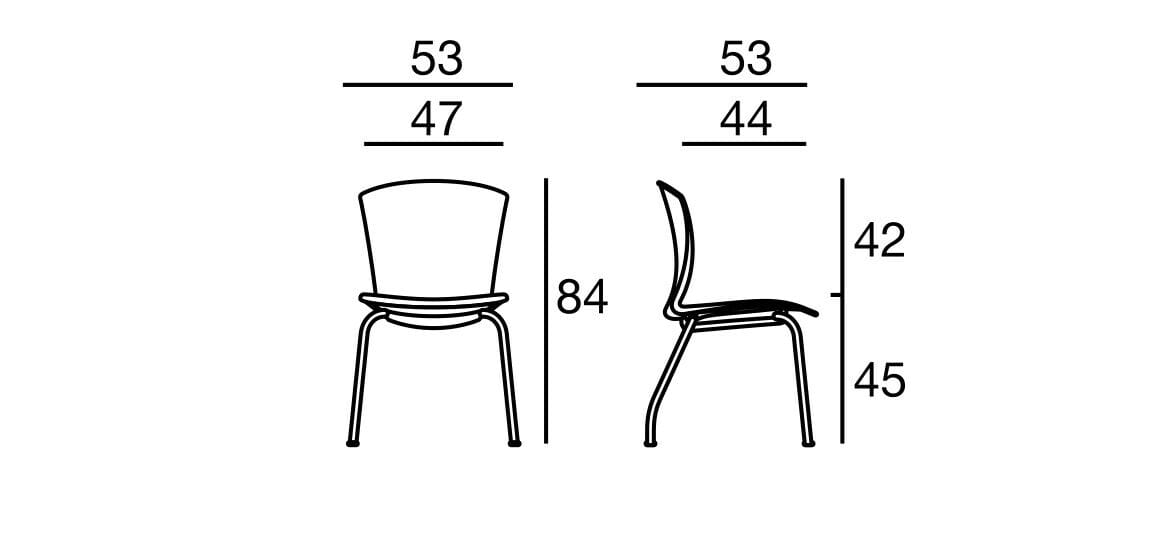 Стул из полипропилена для залов ожидания Sesta милая ARCH-00077494 - Вид №5