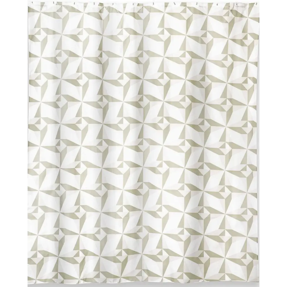 Штора для ванны Triangulo, 180х200 см, полиэстер, цвет бежевый/белый WESS STLM-2030279