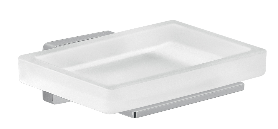 4411(13) Gedy G-Atena, настенная стеклянная мыльница, цвет хром