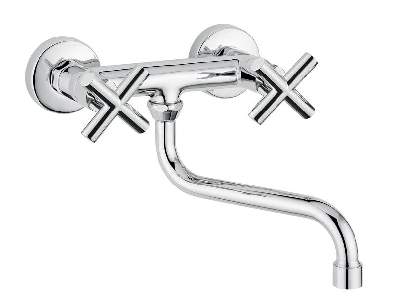 Хром латунь настенный кухонный кран Bugnatese Rodos ARCH-00121063 - Вид №1