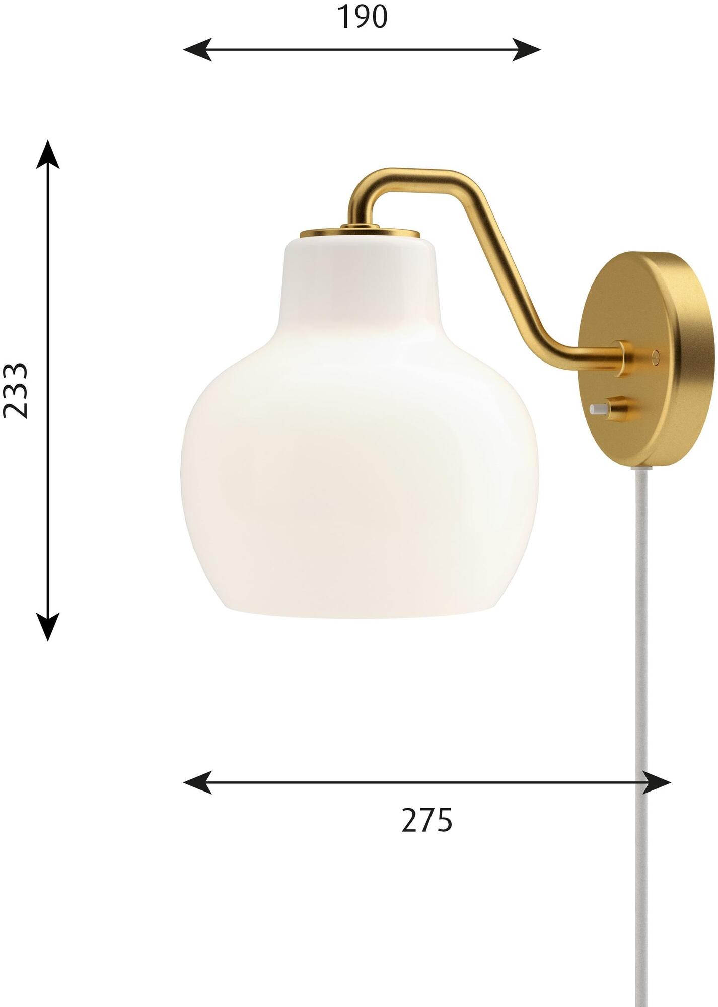 Louis Poulsen Бра с прямым светом из опалового стекла Vl ring crown sun-id-1474520 - Вид №15