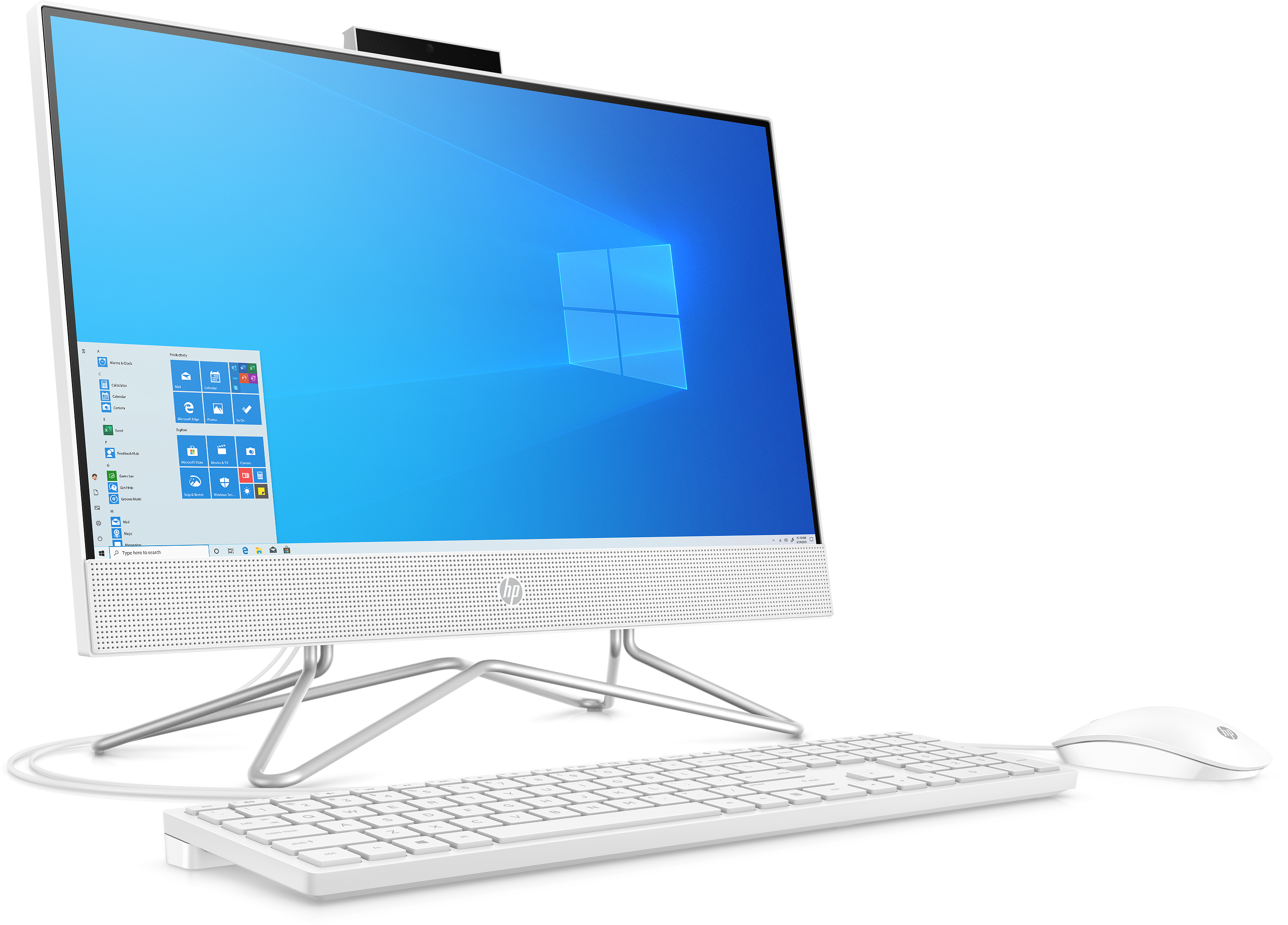 9UG57EA#ACB 200 g4 aio 21,5" nt 21.5"(1920x1080 (матовый))/intel core i3 10110u(2.1ghz)/8192mb/256pcissdgb/dvdrw/wifi/war 1y/w10pro + snow white HP Santreyd  - Вид №2