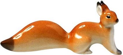 80349 Императорский фарфоровый завод Скульптура "Белочка северная" Фарфор твердый 