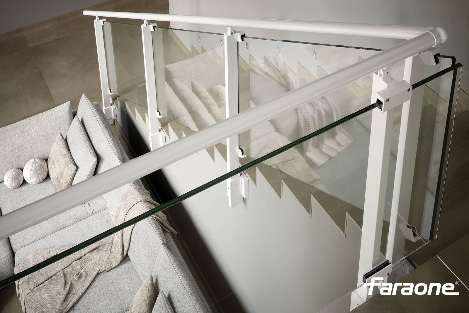 Перила из алюминия и стекла FARAONE Maior Evo ARCH-00057593 - Вид №4