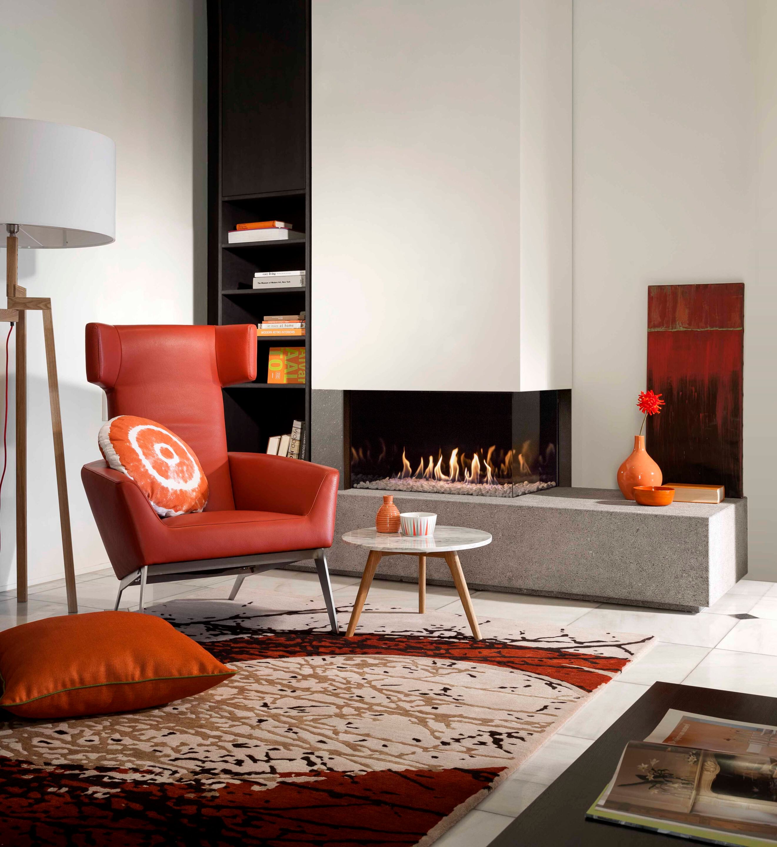 Настенный газовый камин с тройным фасадом KALFIRE G85/44C ARCH-00089690 - Вид №1