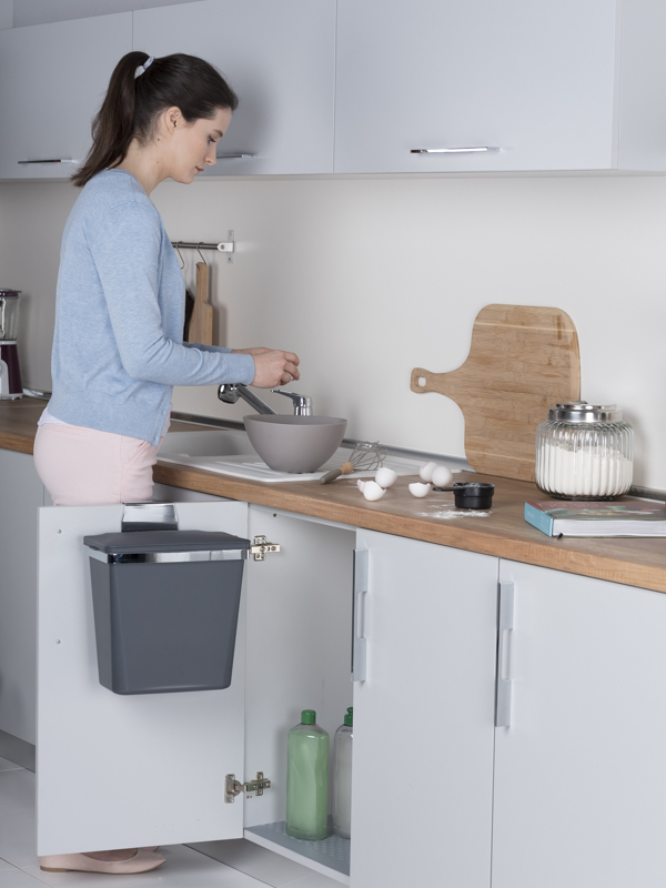 Контейнер для мусора на дверцу Zeta 11 Anthracite NAVAKO 10030 - Вид №4