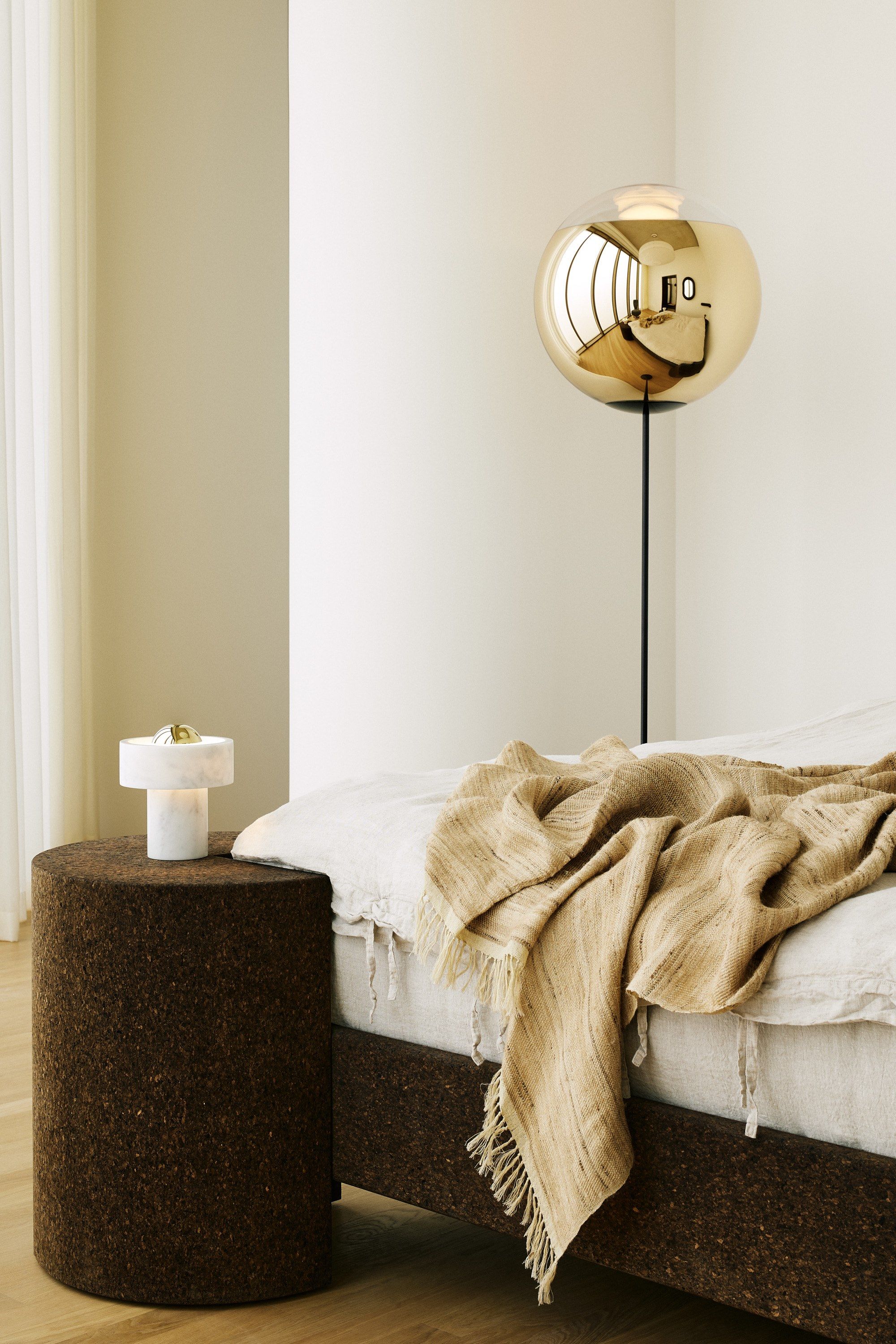 Мраморная настольная лампа с батарейным питанием Tom Dixon Stone ARCH-00060913 - Вид №15