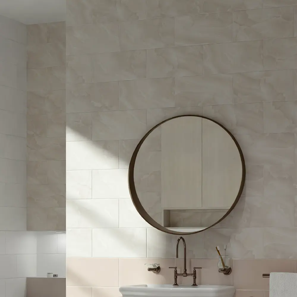 Плитка настенная Mersey Onyx A0554D14108 20x40 см 1.6 м² матовая цвет бежевый Santreyd STLM-2018893