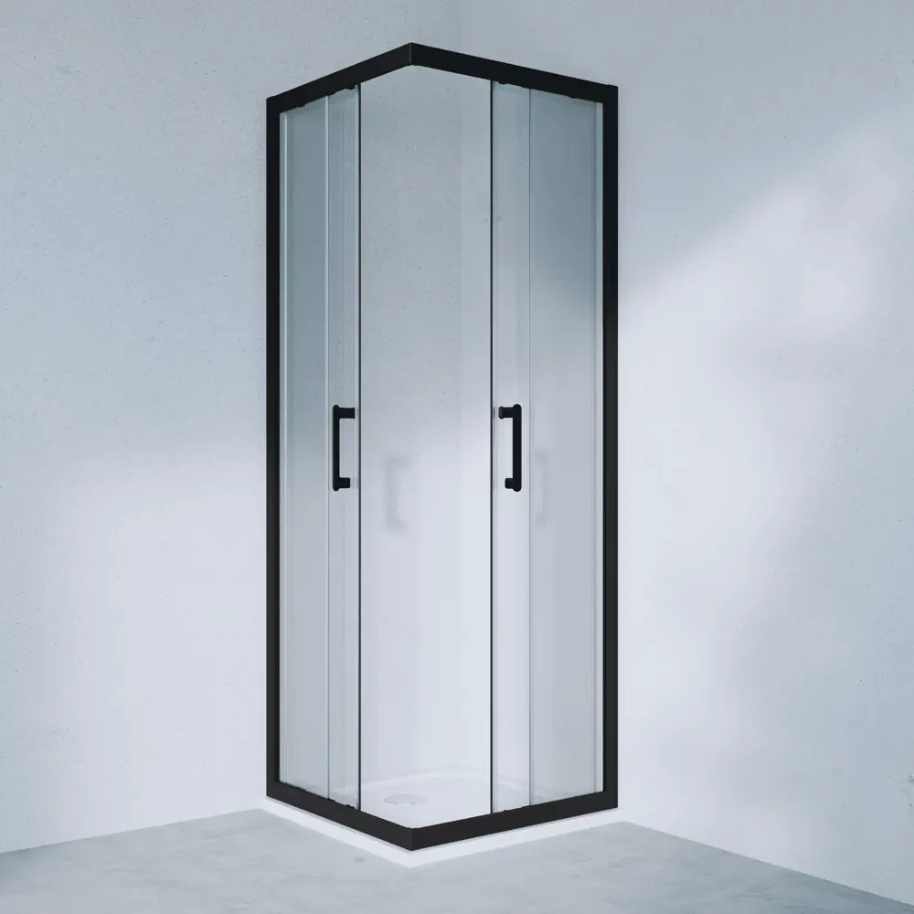 Комплект стекол для душевой ширмы Sensea Easy 80x80 см прозрачное стекло, цвет профиля на выбор STLM-2062786 - Вид №16
