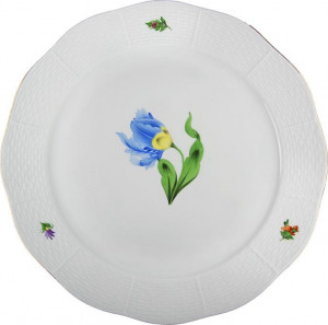 53458 Herend Тарелка обеденная 28,5см "Китти" (синяя) Фарфор