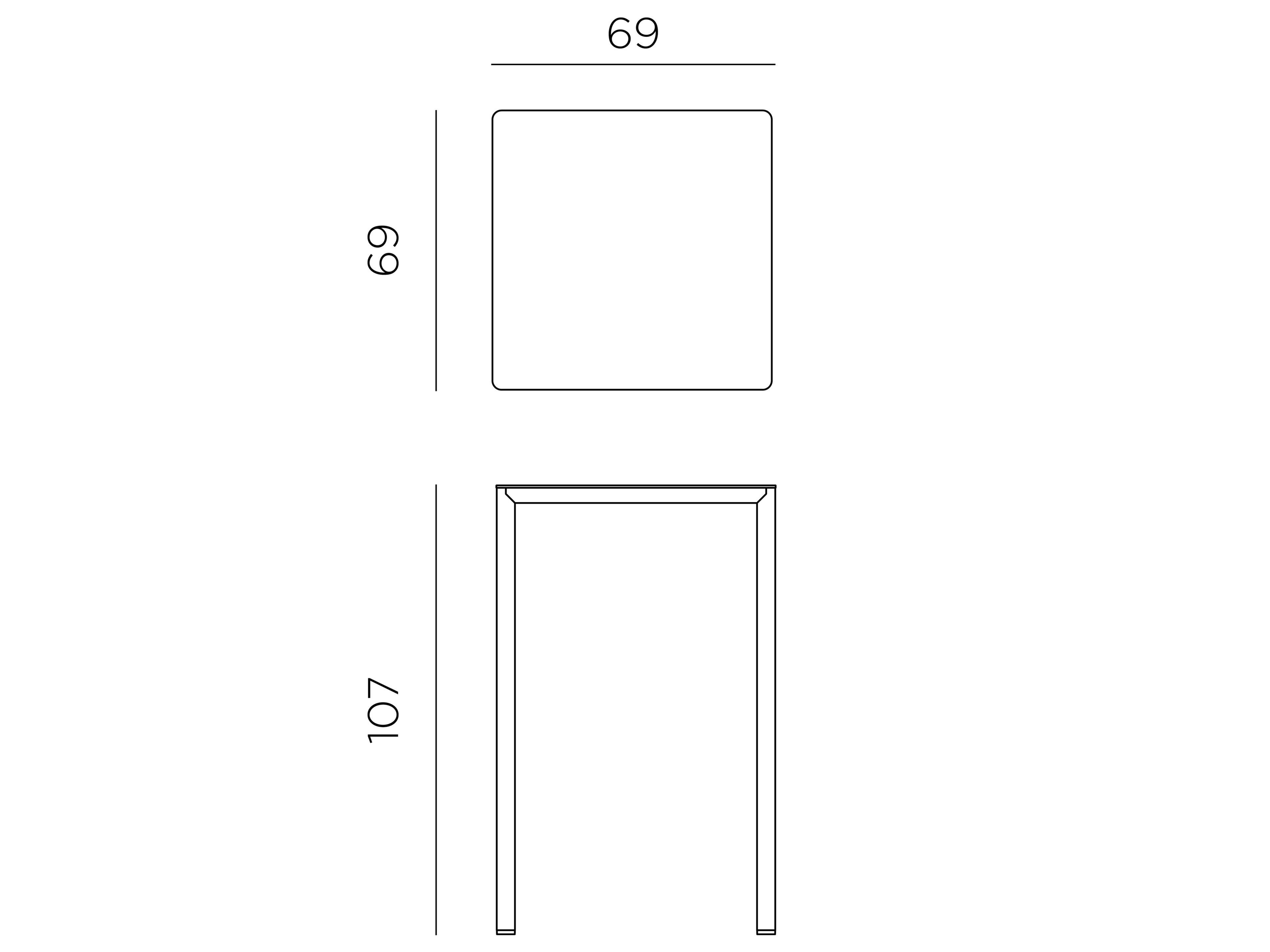 Контрактный стол и высокий квадратный сад Nardi Piave ARCH-00150802 - Вид №2