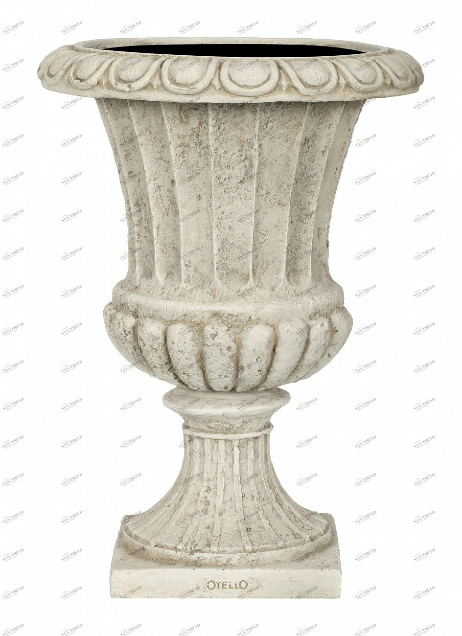 Ваза напольная классическая 30 см молочная с патиной "Грасс" CAPI EUROPE FLORERO 044767 Серый 