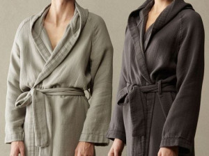 Двойной лицо мягкий хлопок кимоно халат