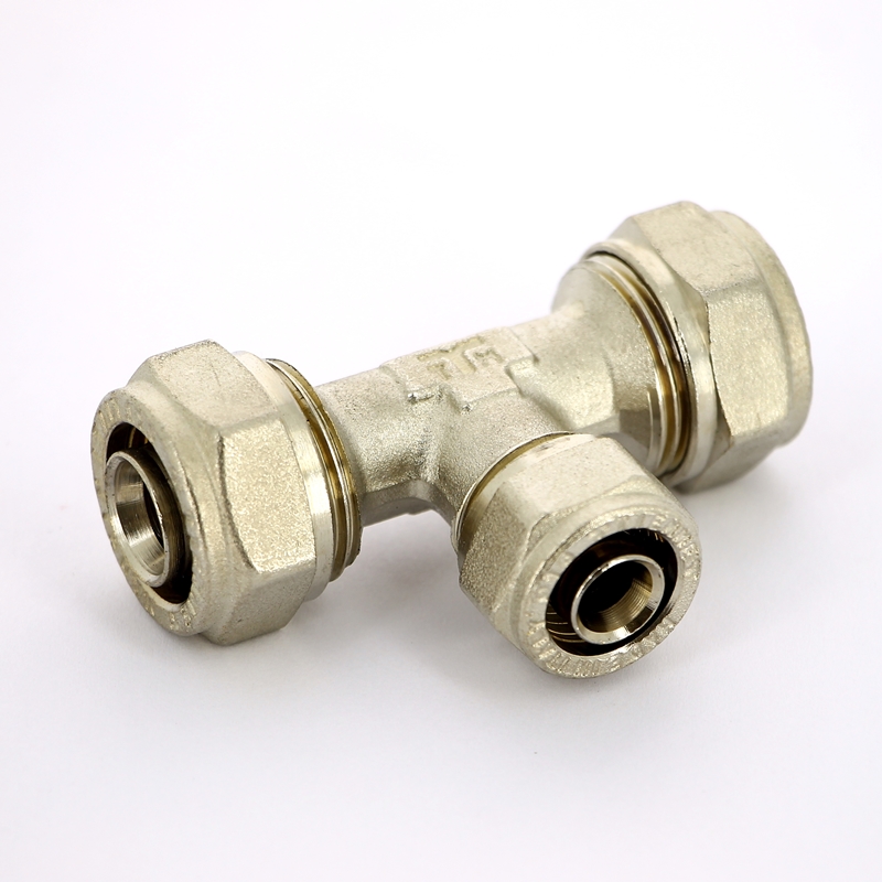 Тройник обжим хромированный TIEMME 12х15х12 1000151