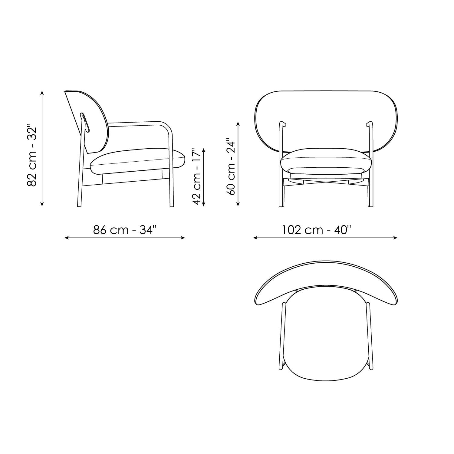 Тканевое кресло с подлокотниками BONALDO Cross ARCH-00104506 - Вид №6