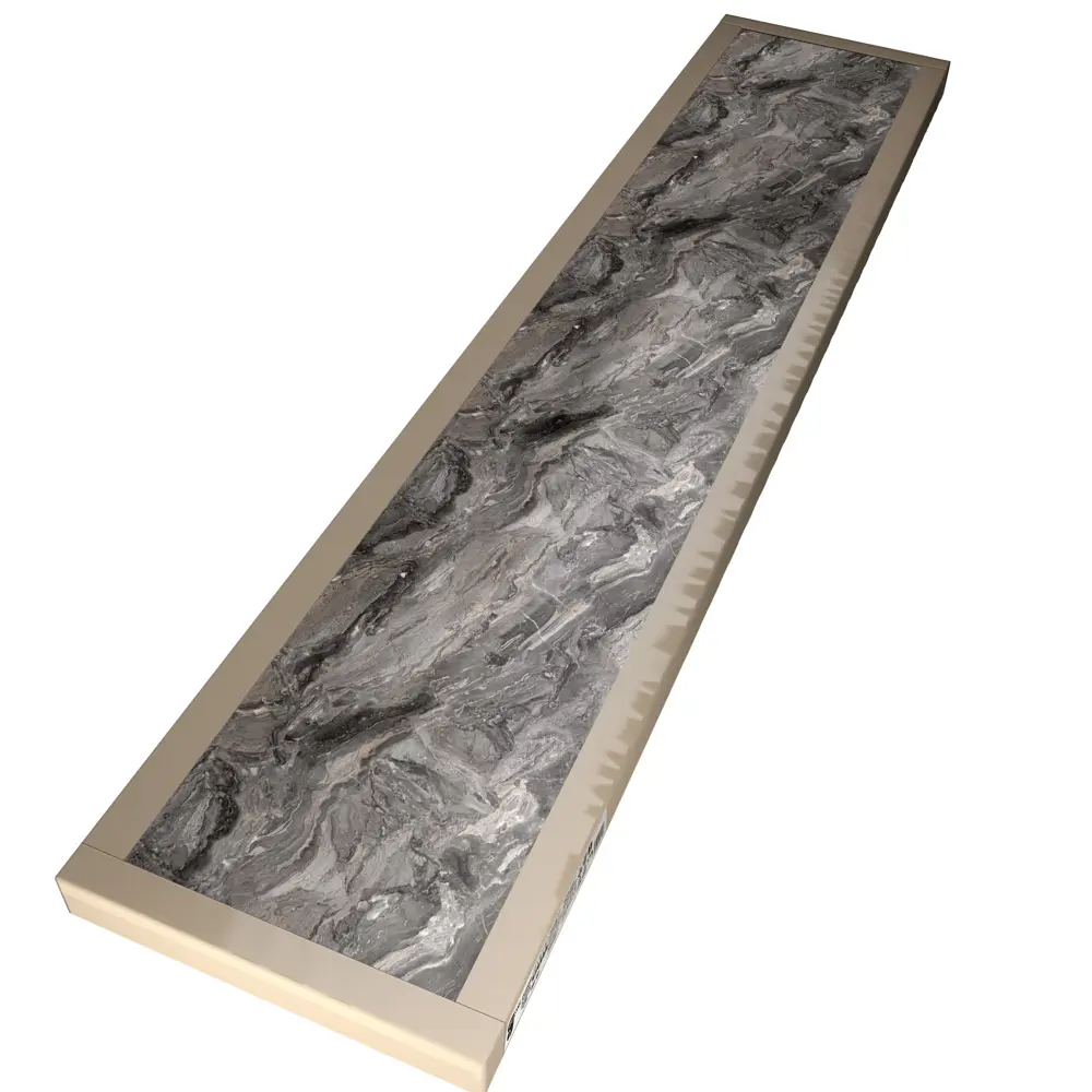 Столешница KONSENSA Рашчер 240x60x3.8 см ДСП цвет серый ДСП Прямой угол STLM-2210934 - Вид №5