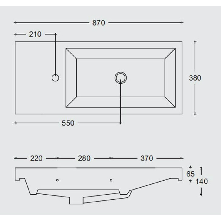 43511 Накладная раковина под столешницу  овальная Ceramica Hidra  - Вид №1