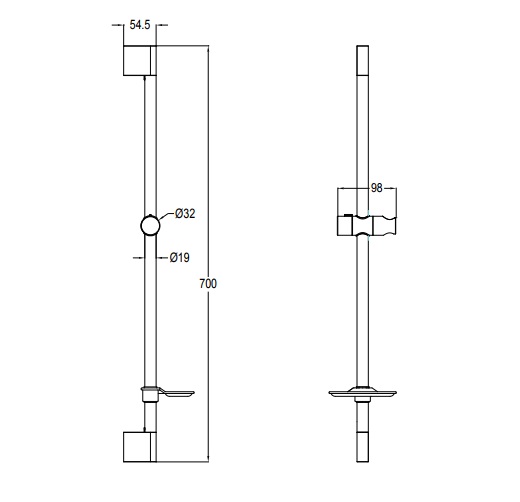 Штанга для душа Шланг/Штанги D141C bravat  - Вид №1