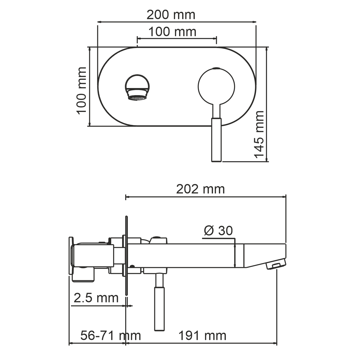 4130 Main Встраиваемый смеситель для раковины WasserKRAFT Main 4100  - Вид №2