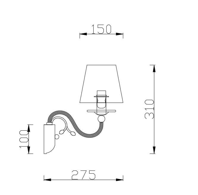 Бра настенное бежевое Rivoli Firenze 2024-401 RIVOLI FIRENZE 00-3929995 Бежевый - Вид №1
