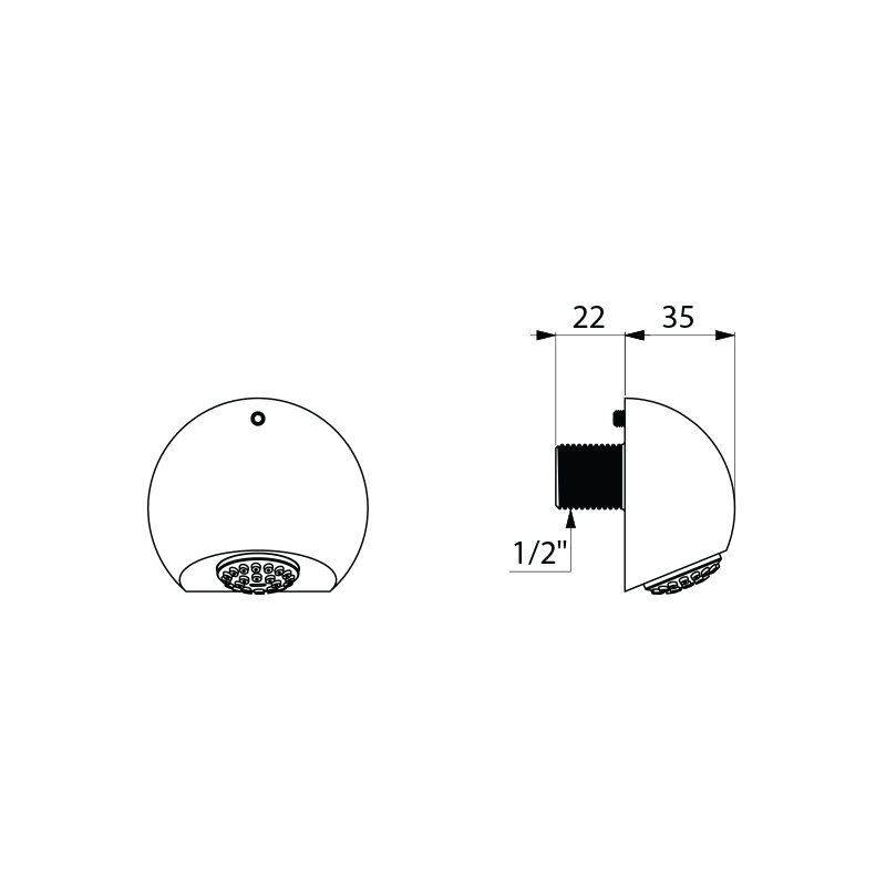 709000DP Душевая головка ROUND DELABIE  - Вид №1