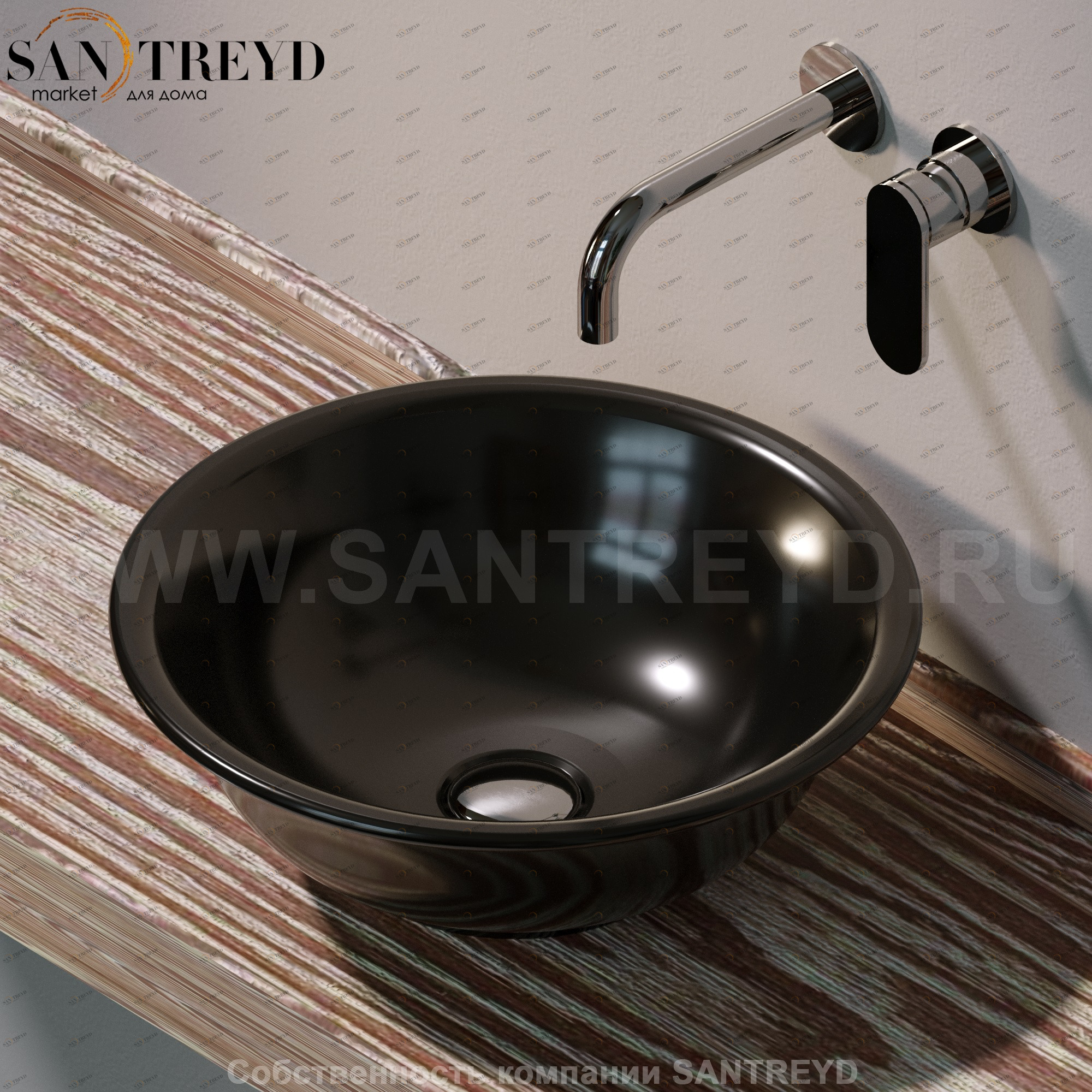 BL42L9017 Накладная раковина на столешницу  круглая Ceramica Flaminia Boll