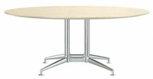 Brunner Круглый стол для переговоров из алюминия и дерева Fina