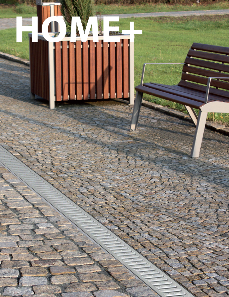 Дренажный канал 100 мм с пластиковой рамой и оцинкованной решеткой „C“ профиль A15 ALCAPLAST AVZ102R102 - Вид №1