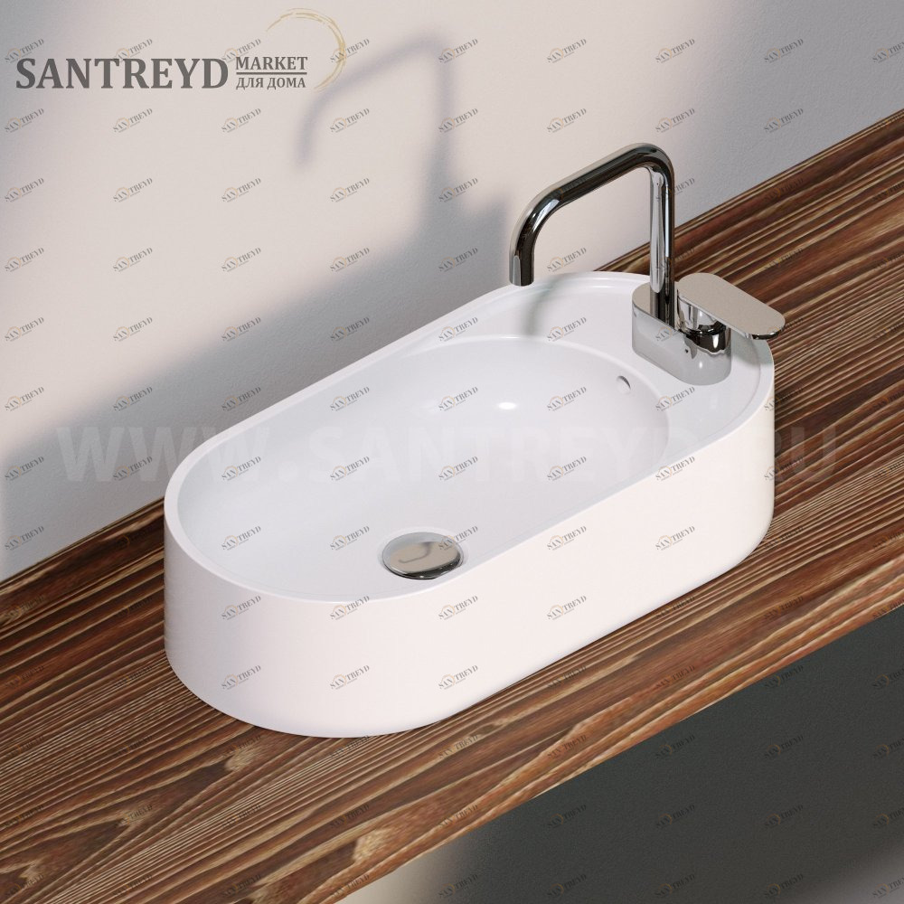PS60AT9016 Накладная раковина на столешницу  овальная Ceramica Flaminia Pass