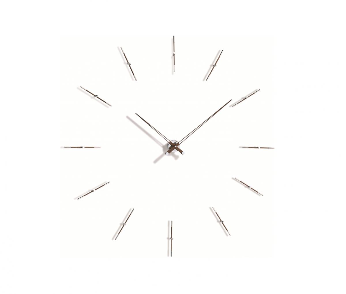 095610 Часы N 12 хром-орех 125 cm Nomon Merlin 