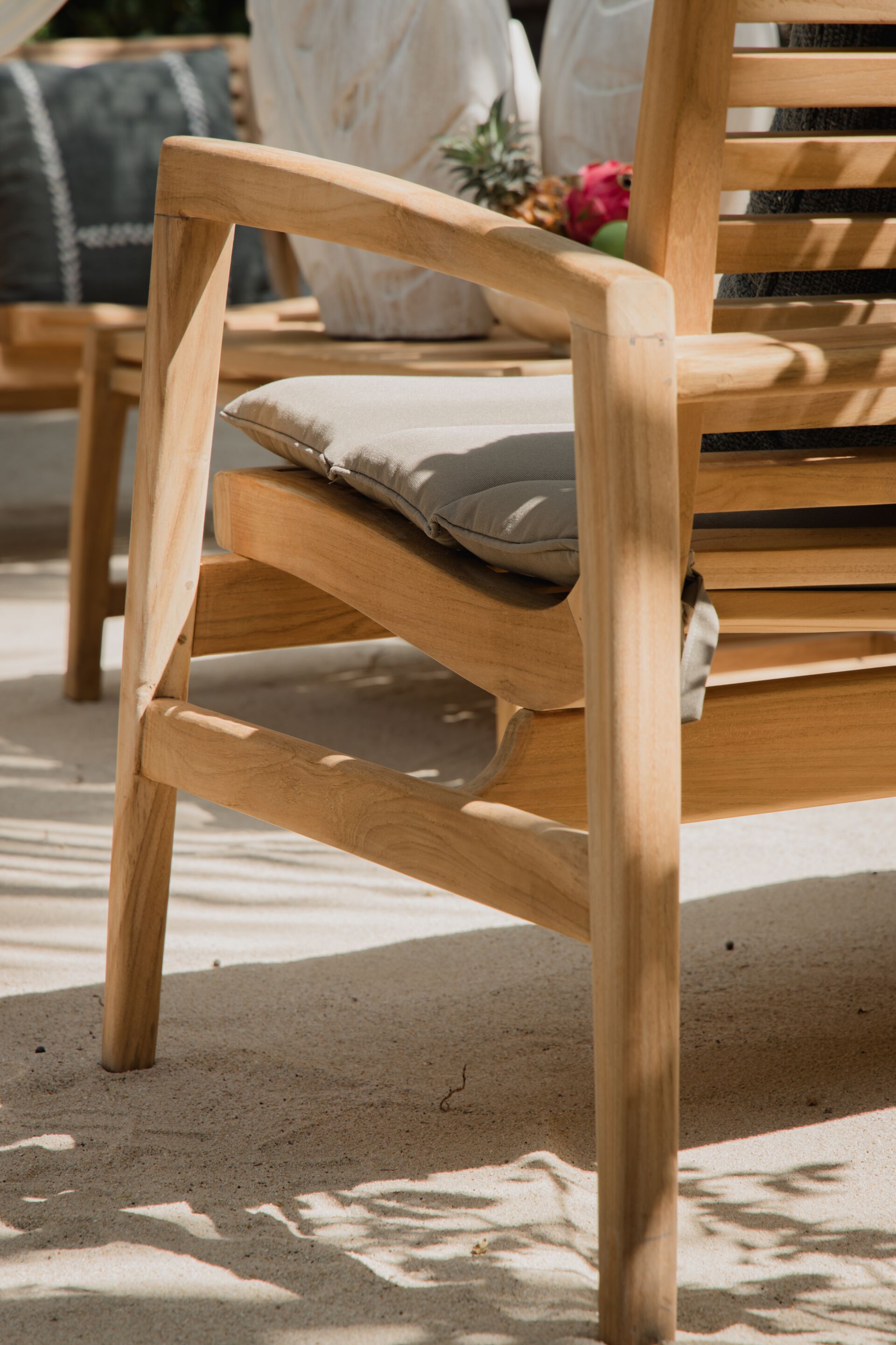 Садовая скамейка из тикового дерева со спинкой cbdesign ралли ARCH-00130565 - Вид №5