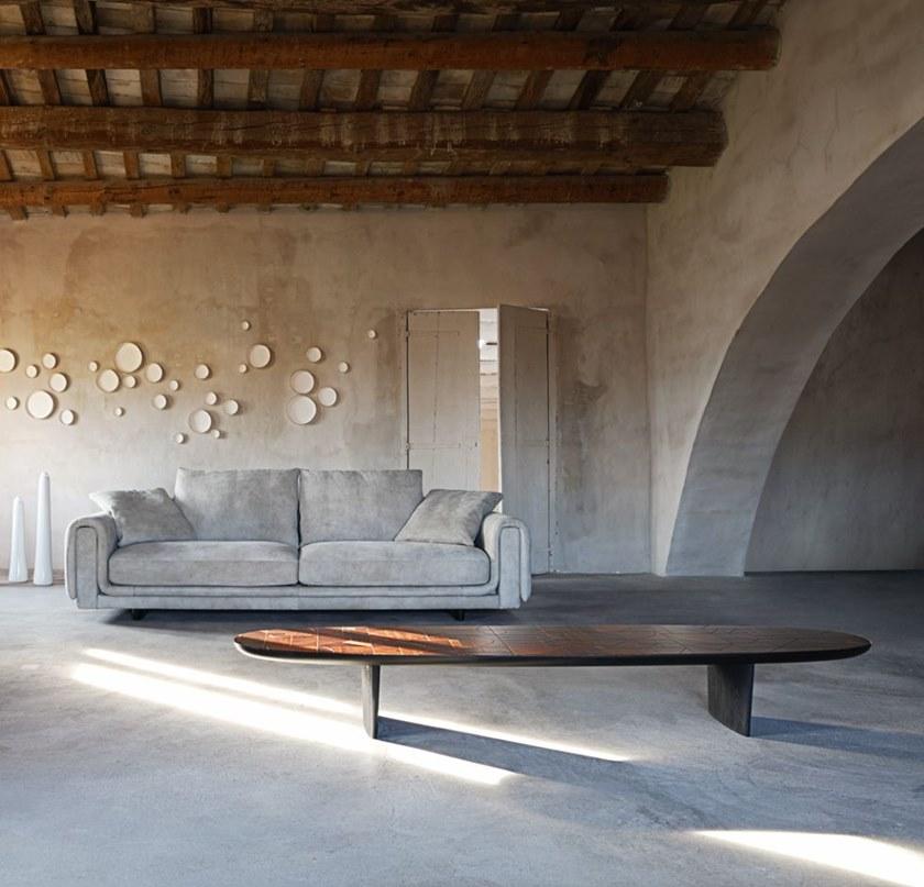 Roche Bobois Низкий овальный журнальный столик из массива дерева Nativ sun-id-1391532 - Вид №4