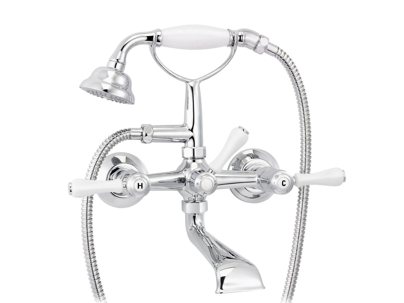 Настенный смеситель для ванны с 2 отверстиями и ручным душем rvb 1935 Лимож ARCH-00026953