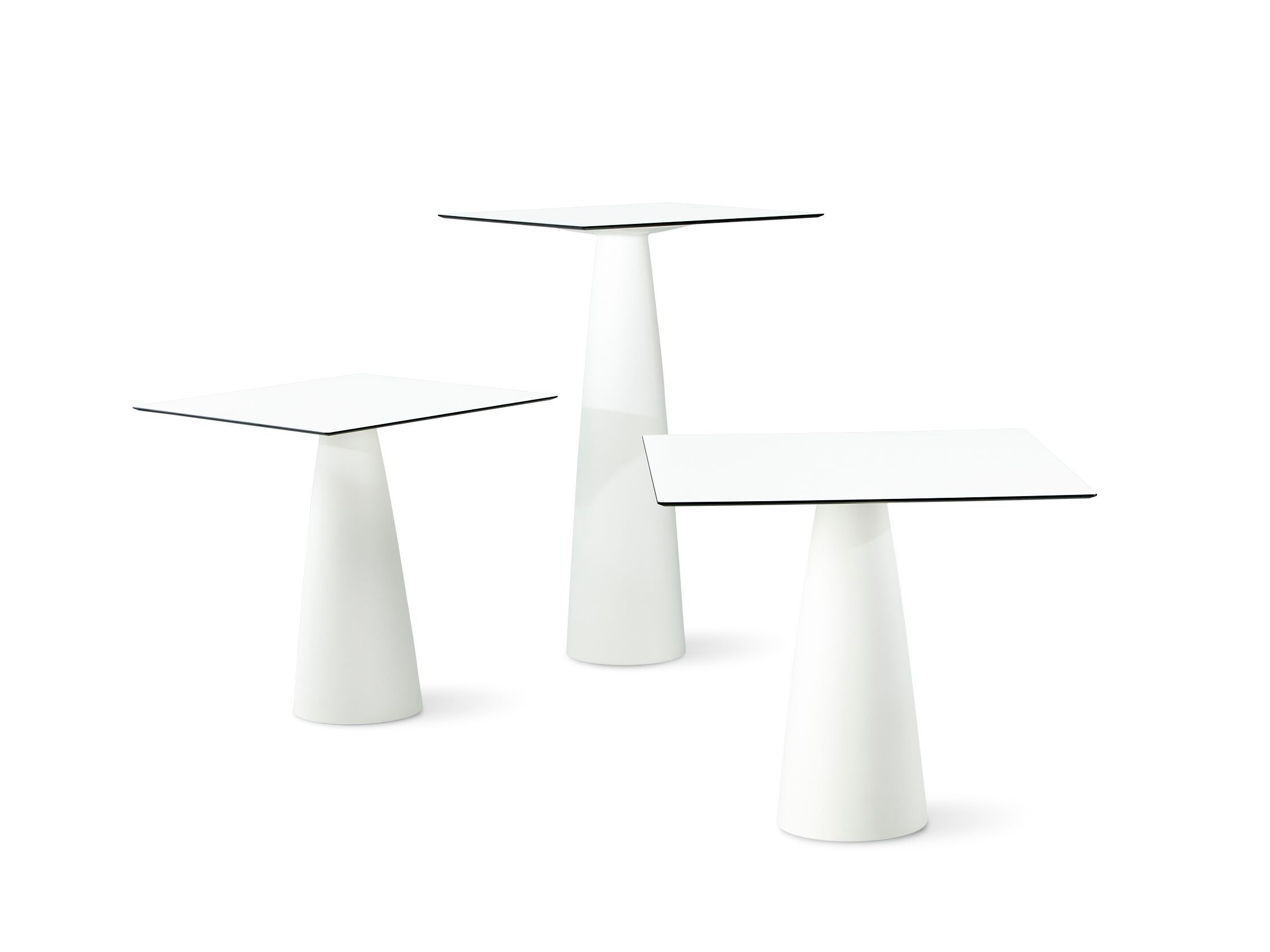 Высокий квадратный стол из полиэтилена SLIDE HOPLÀ ARCH-00014594