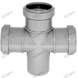 Крестовина канализационная Д50х50х50мм 90 градусов Политек 6296