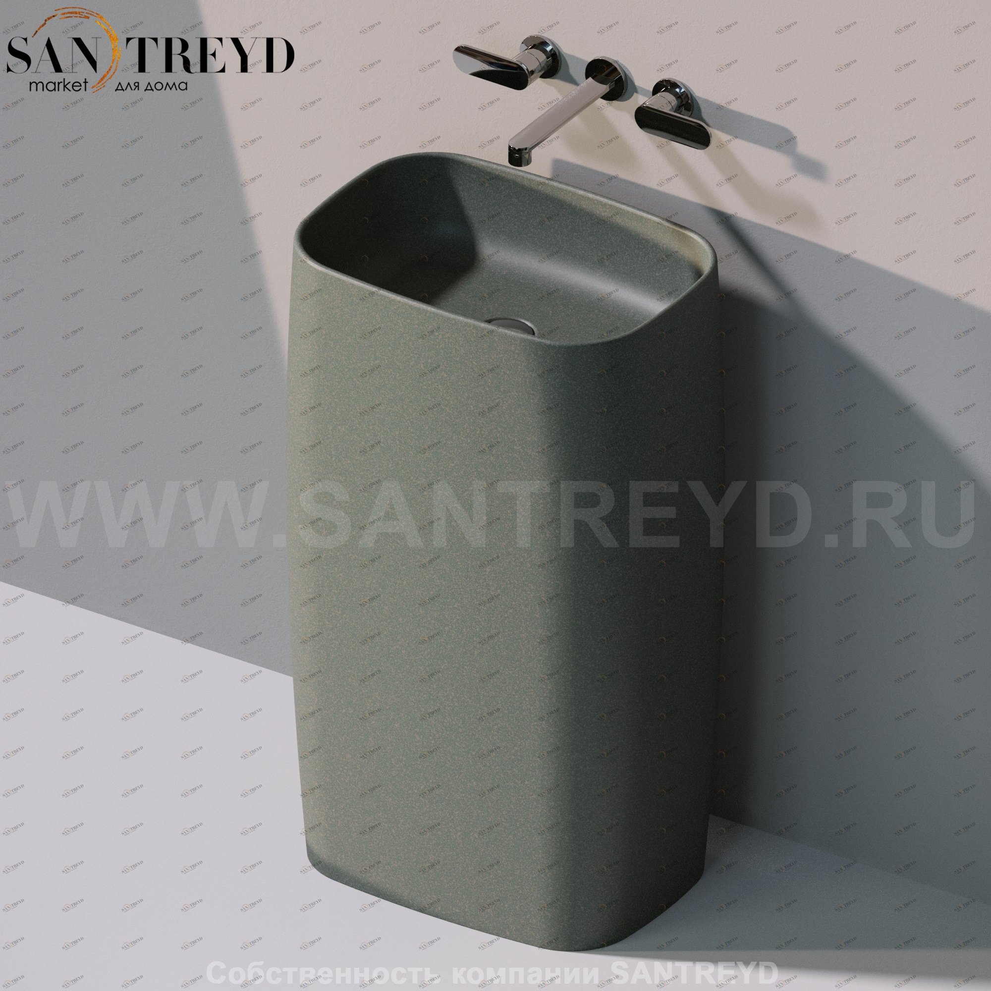 FG52P7037 Напольная раковина стоящая прямоугольная Ceramica Flaminia Flag