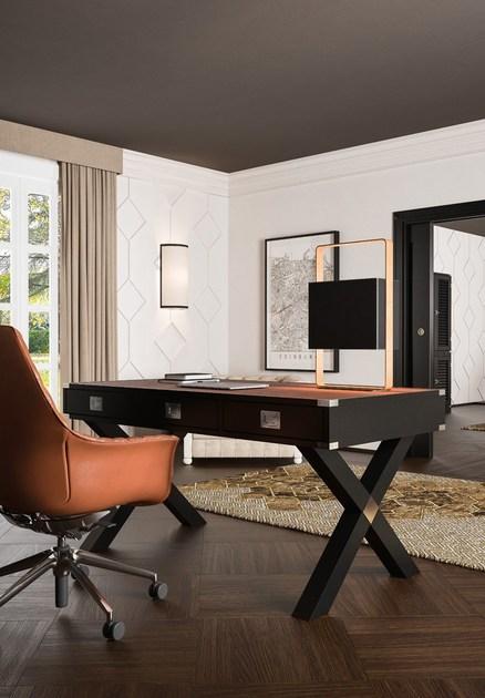 Caroti Кожаное вращающееся кресло для офиса Via montenapoleone 1077  - Вид №4