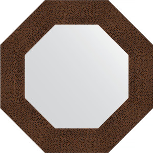 BY 3805 Зеркало в багетной раме - бронзовая лава 90 mm EVOFORM Octagon