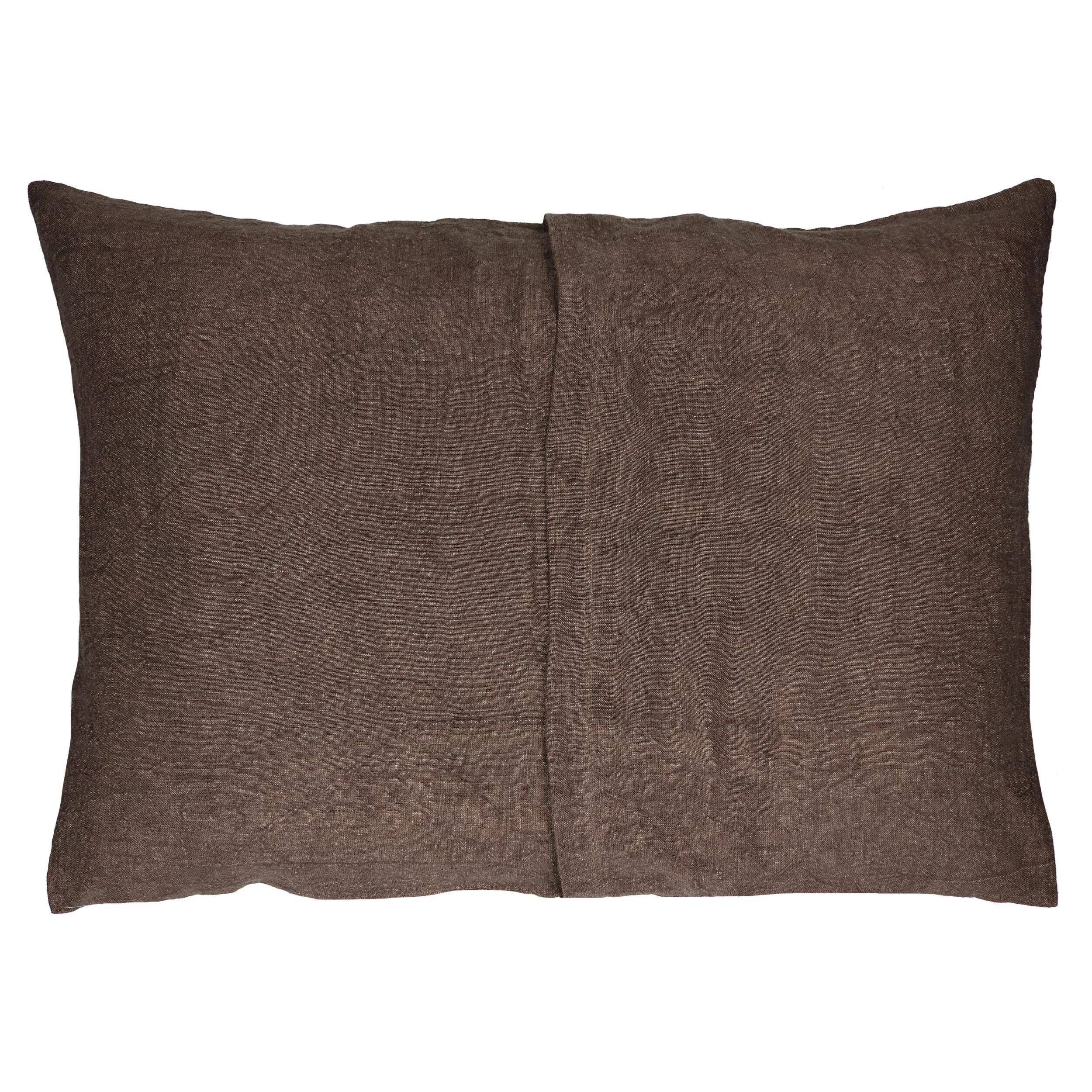 Прямоугольная однотонная льняная подушка POMAX BASICS ARCH-00153227 - Вид №1