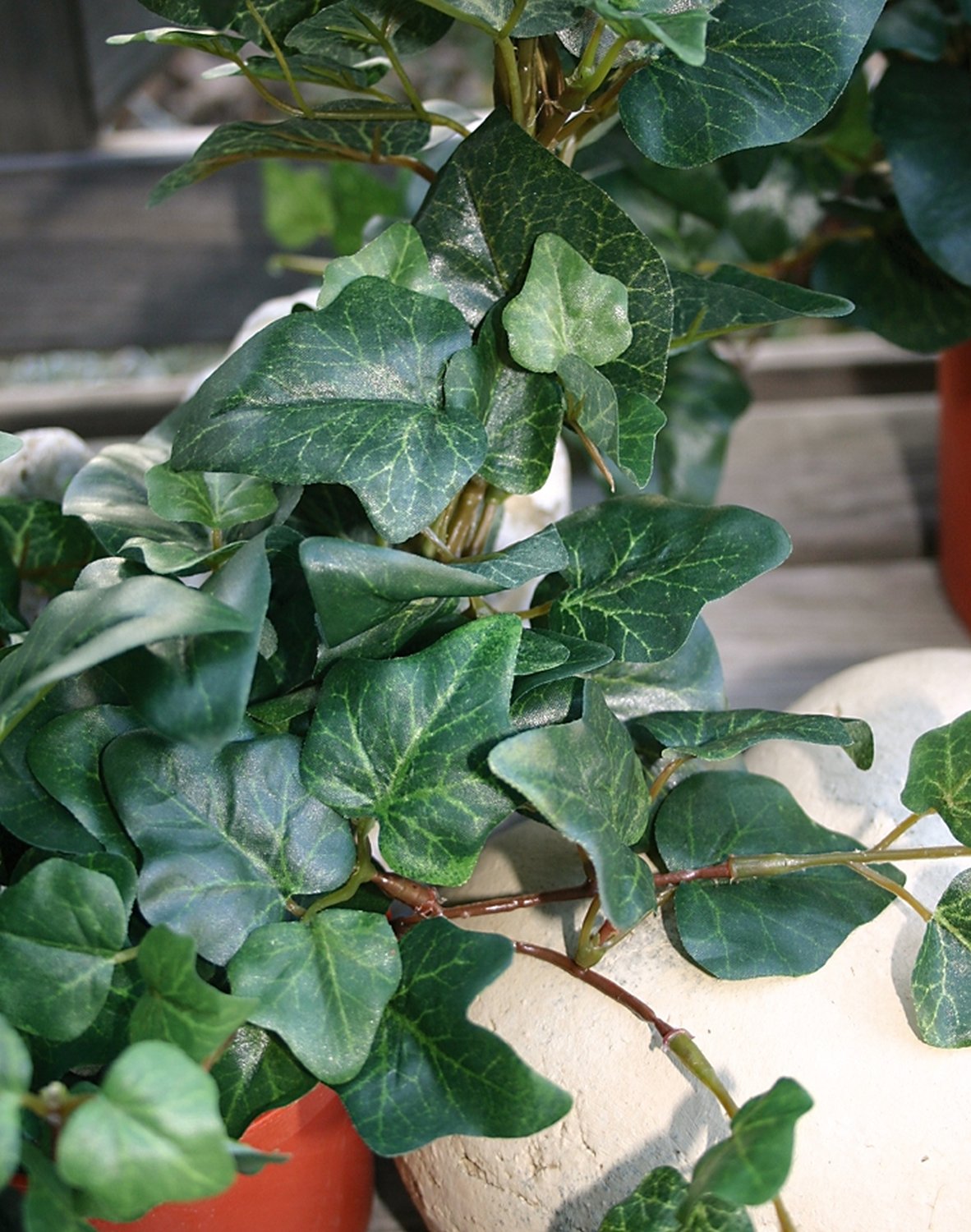 6712 883 a3 Пластиковый венок из плюща, горшок, Ø 28 см (всего 40 см), зеленый H-andreas 