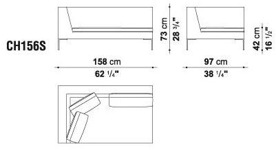B&B Italia Мягкая кушетка из ткани Charles sun-id-1423353 - Вид №4